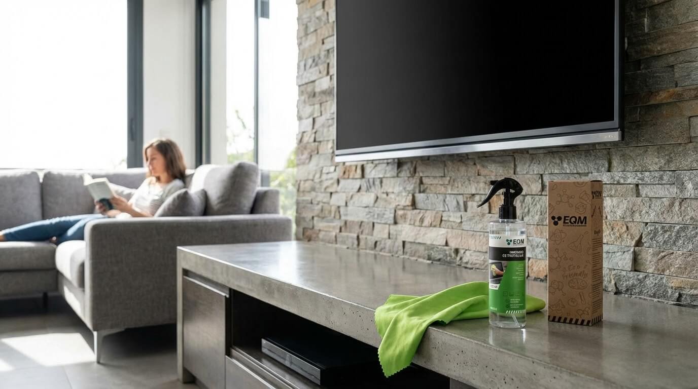 El error más común al limpiar pantallas: este EQM ECO-219 con gamuza cae al 61%