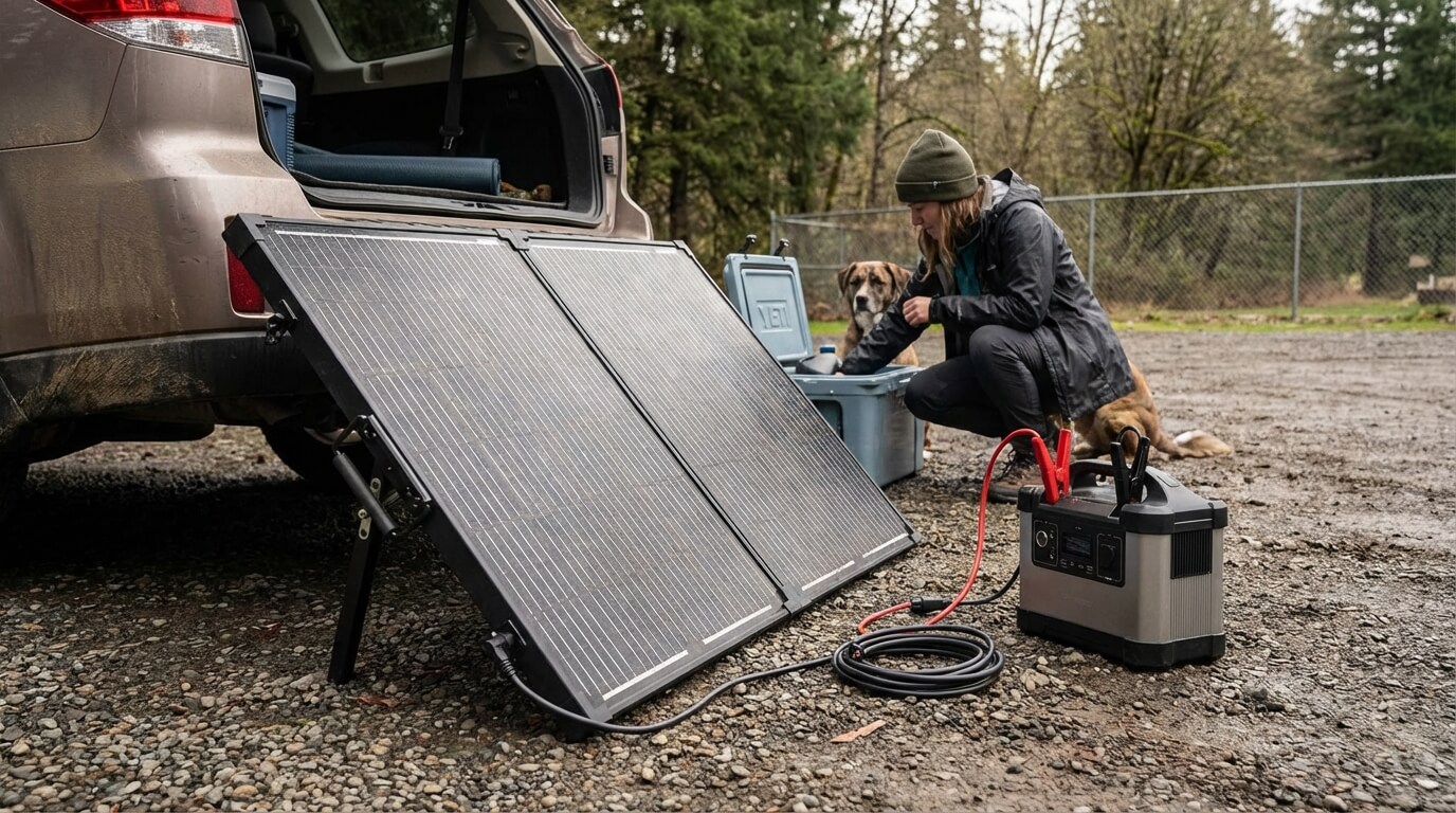 Panel Solar Technaxx de 100W: por qué este modelo de 59,99€ se está viendo tanto en camping y apagones