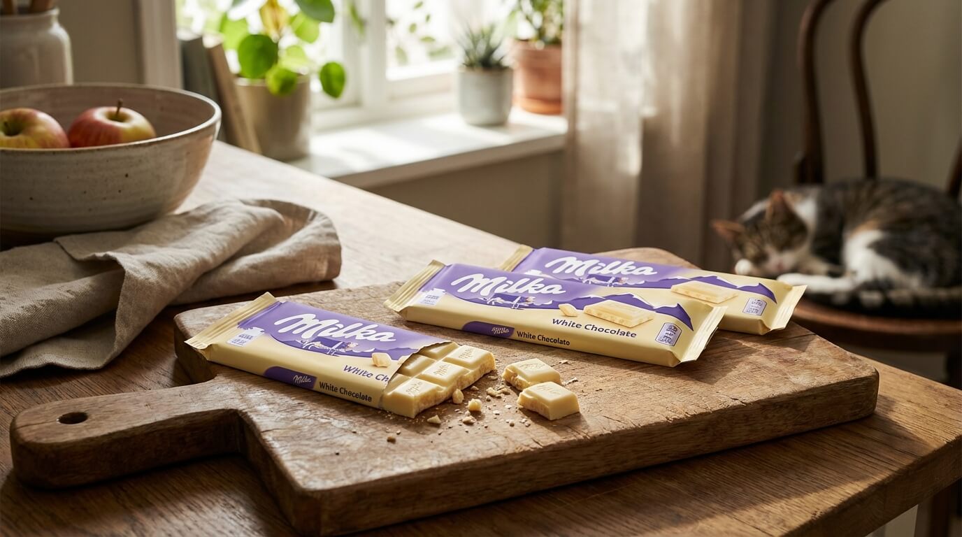 3 tabletas Milka de chocolate blanco de los Alpes, ahora por 2,36€